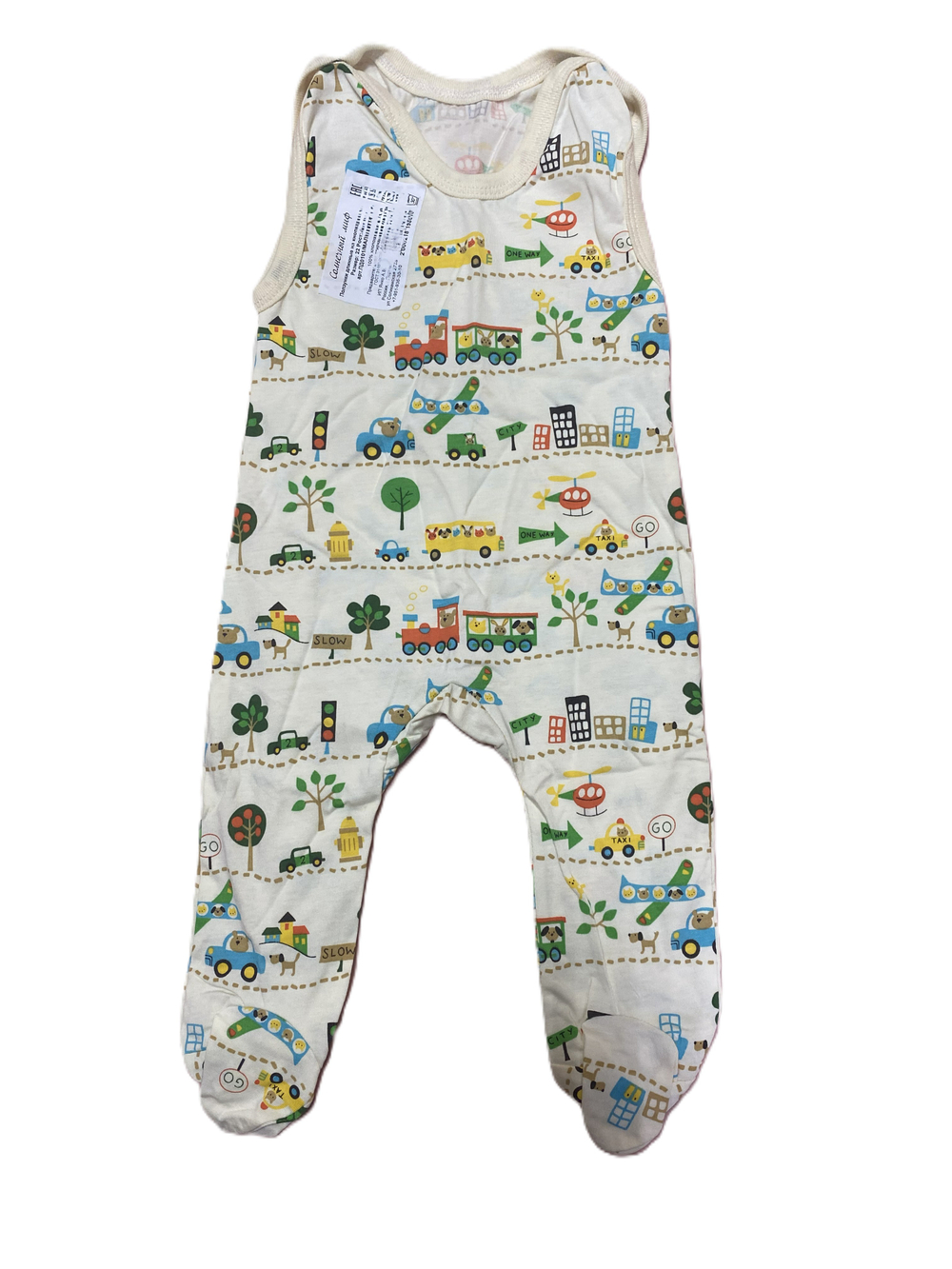 Ползунки длинные на кнопках из кулирки (100% хлопок) на рост 68 см