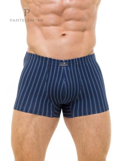 Трусы мужские боксеры для больших мужчин Pantelemone PMHB-1168, полоса темно-синяя