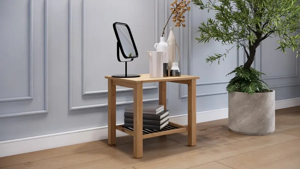 Тумба прикроватная - аналог IKEA /HEMNES / ХЕМНЭС/ ХЕМНЕС / ВОЙВЫВ / ИКЕА 50х40 см, светло-коричневый