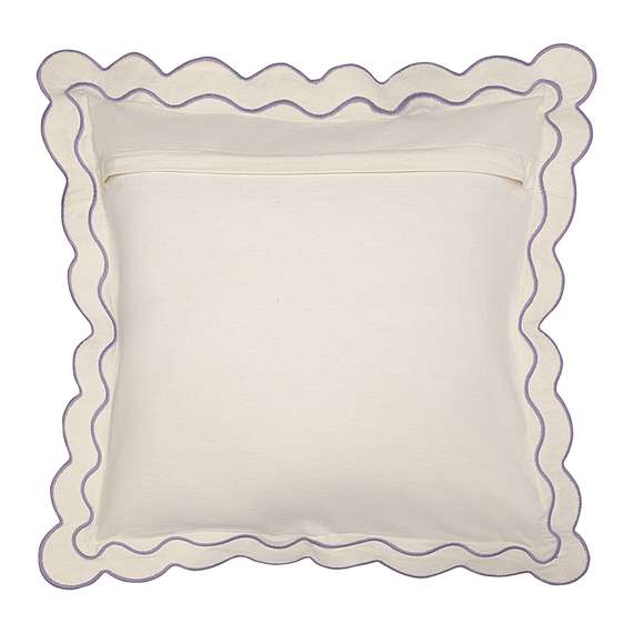 Чехол на подушку с контрастным кантом сиреневого цвета из коллекции trendy ruffles, 40х40 см