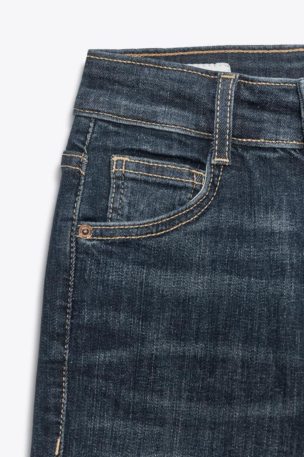 ZARA ДЖИНСЫ TRF SKINNY С ВЫСОКОЙ ПОСАДКОЙ, МОРСКОЙ СИНИЙ