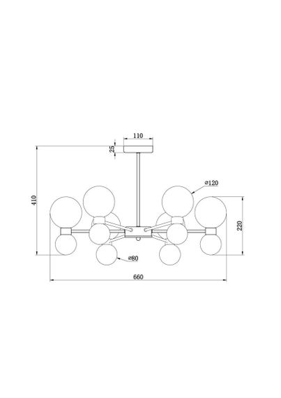 Подвесная люстра Freya Bony FR5394CL-12BS