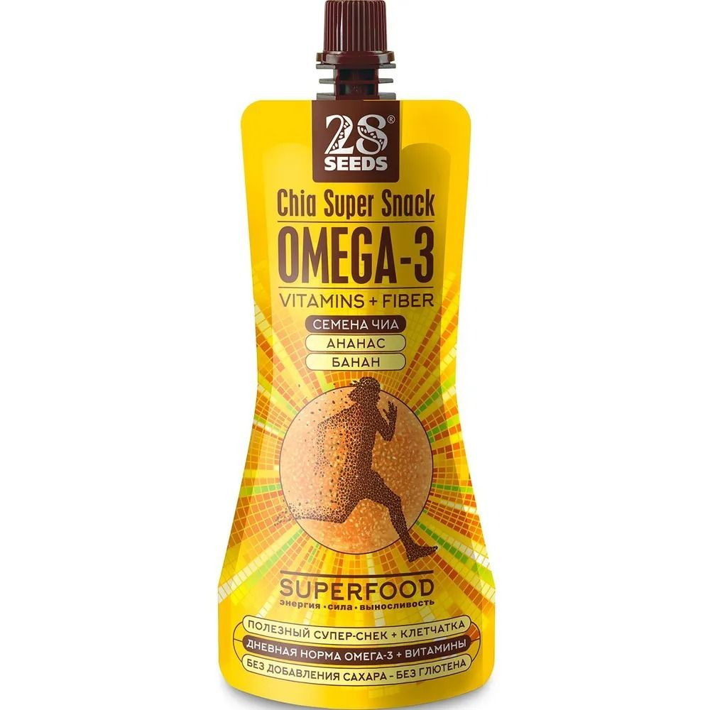 Ассорти Супер-снек 12шт 28 seeds: Клубника-Апельсин, Малина-Шиповник, Ананас-Банан, Манго-Лайм, смузи без сахара