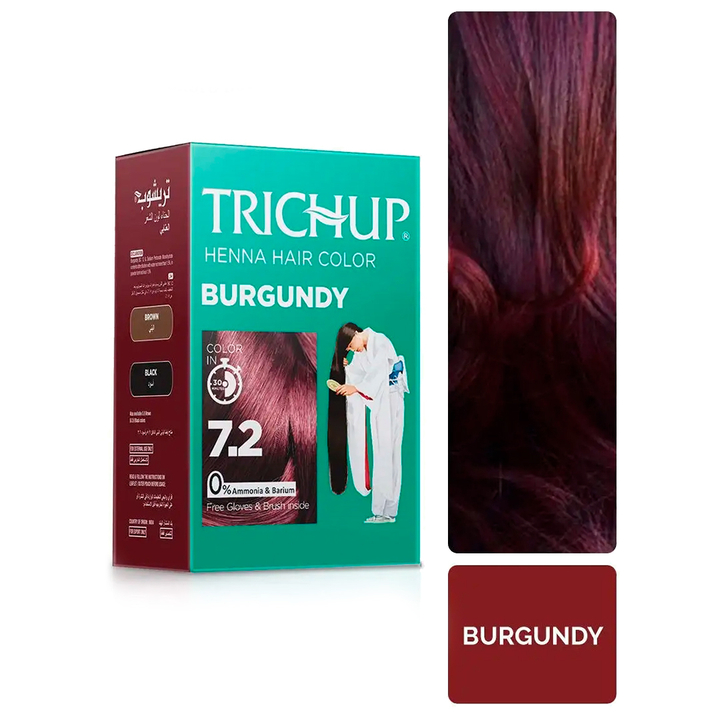 Хна для волос Trichup Henna Hair Color Burgundy цвет бургунди 60 г