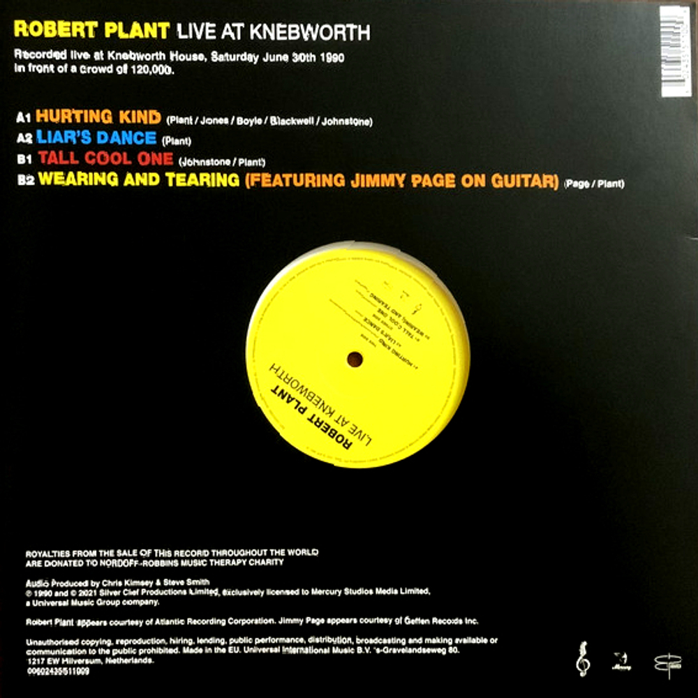 Robert Plant / Live At Knebworth (Coloured Vinyl)(12" Vinyl EP)