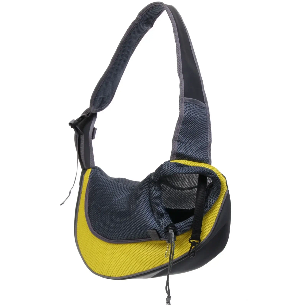 Сумка - переноска для животных через плечо «ЛЮБИМЫЙ БРО, цвет желтый, 45*13см (Лейбл)