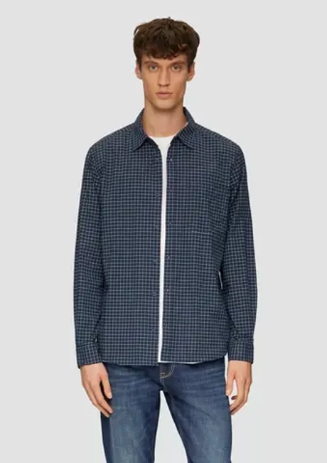 Клетчатая рубашка с воротником на пуговицах s.Oliver