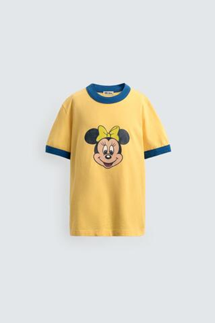 ZARA X DISNEY ФУТБОЛКА С ГРАФИЧЕСКИМ ПРИНТОМ, ЖЕЛТЫЙ