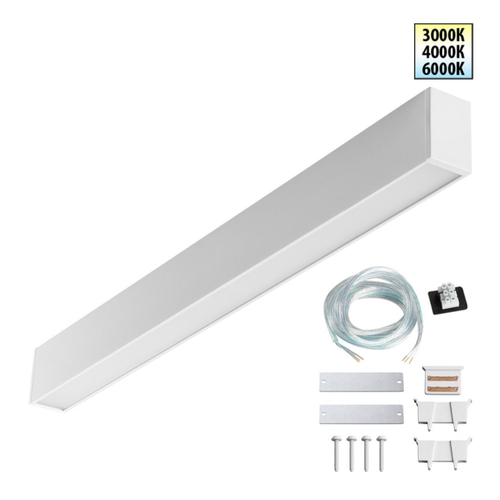 359602 OVER NT25 000 белый Светильник линейный светодиод. с переключ. цв. температуры IP20 LED 20W 220-240V 3000К\4000К\6000К FATTO