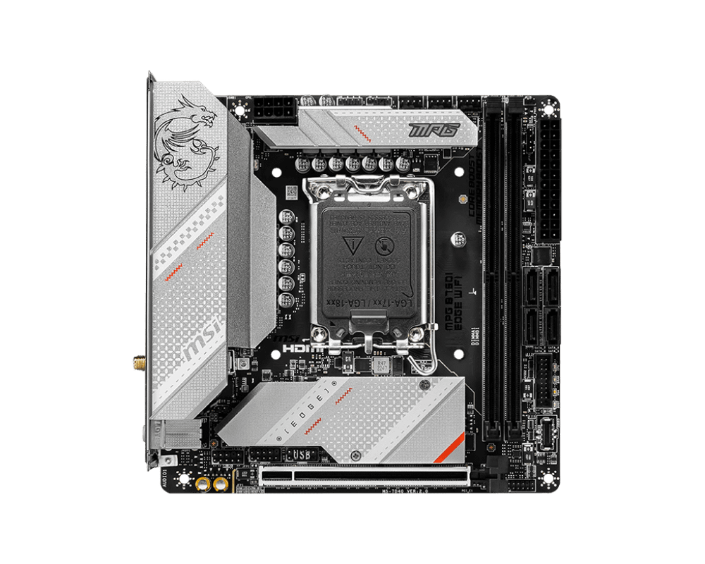 Материнская плата MSI MPG B760I EDGE WIFI LGA1700 2xDDR5 4xSATA3 2xM.2 HDMI DP M-ITX
