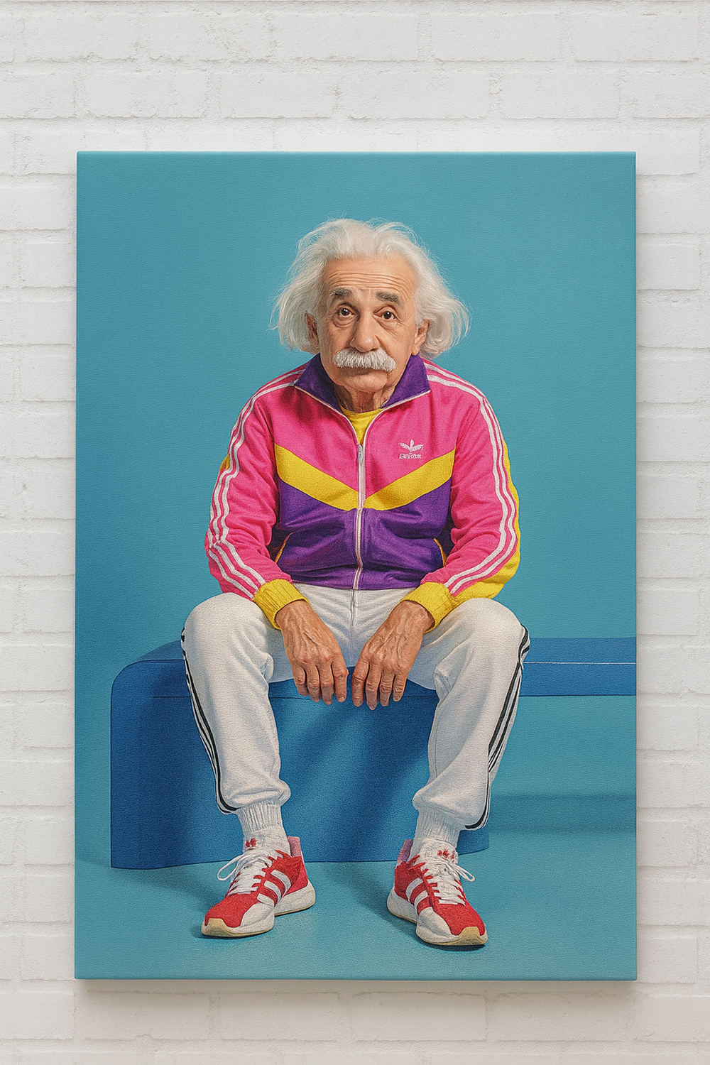 Картина на холсте "Эйнштейн в спортивном костюме"
