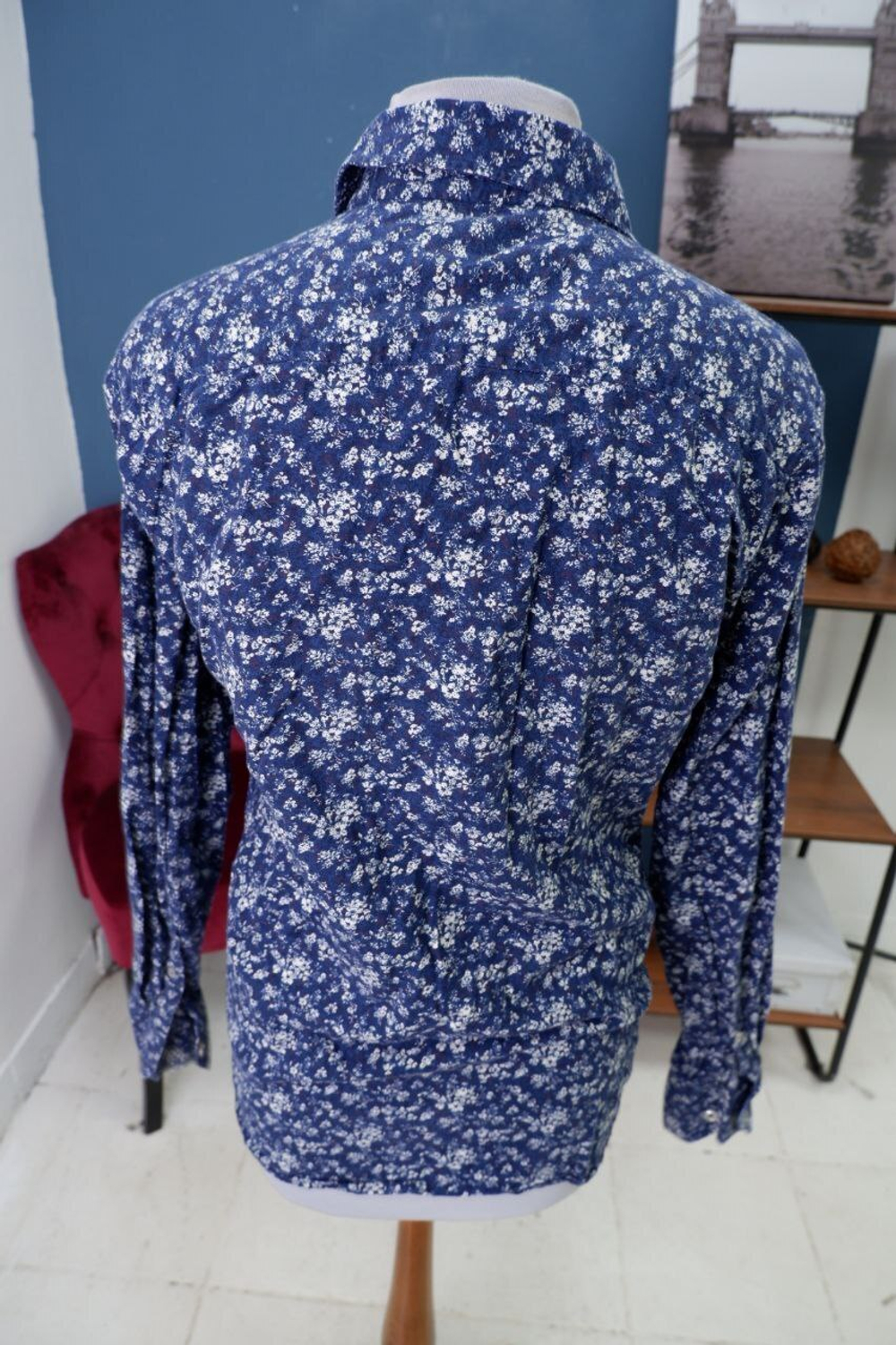 Рубашка Mango  с цветами 46 размер