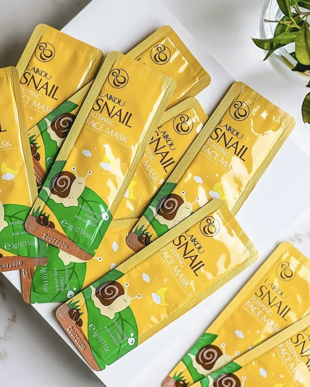 Ночная маска для лица с муцином улитки