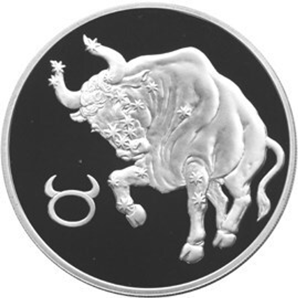 3 рубля. Телец. Знаки зодиака. 2004 год. Proof