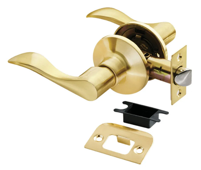 Ручка нажимная, комплект с механизмом без фиксатора HK-03 золото матовое