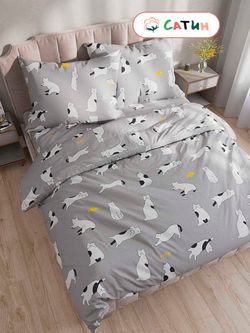 Наволочка комплект 2шт сатин Milky Garden "Локки" 40x60 см на молнии