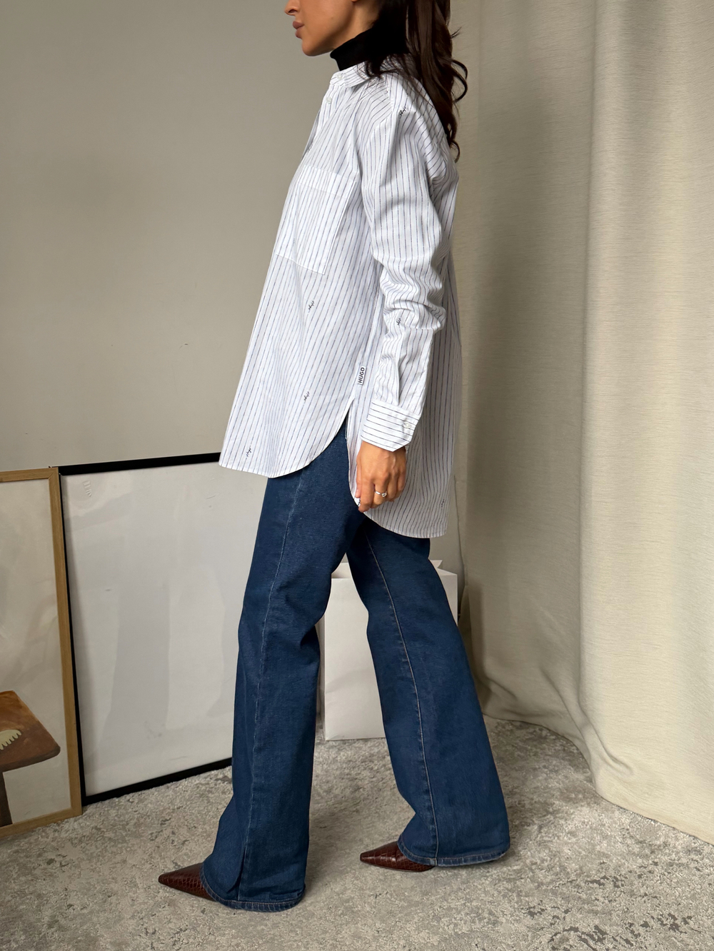 Хлопковая рубашка Hugo, S-M