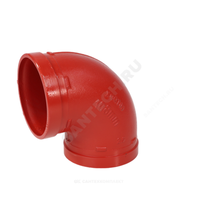 Отвод (колено) под муфту 90гр грувлок ковкий чугун XGQT03 Ду32 (Дн42) Ру25 JIANZHI