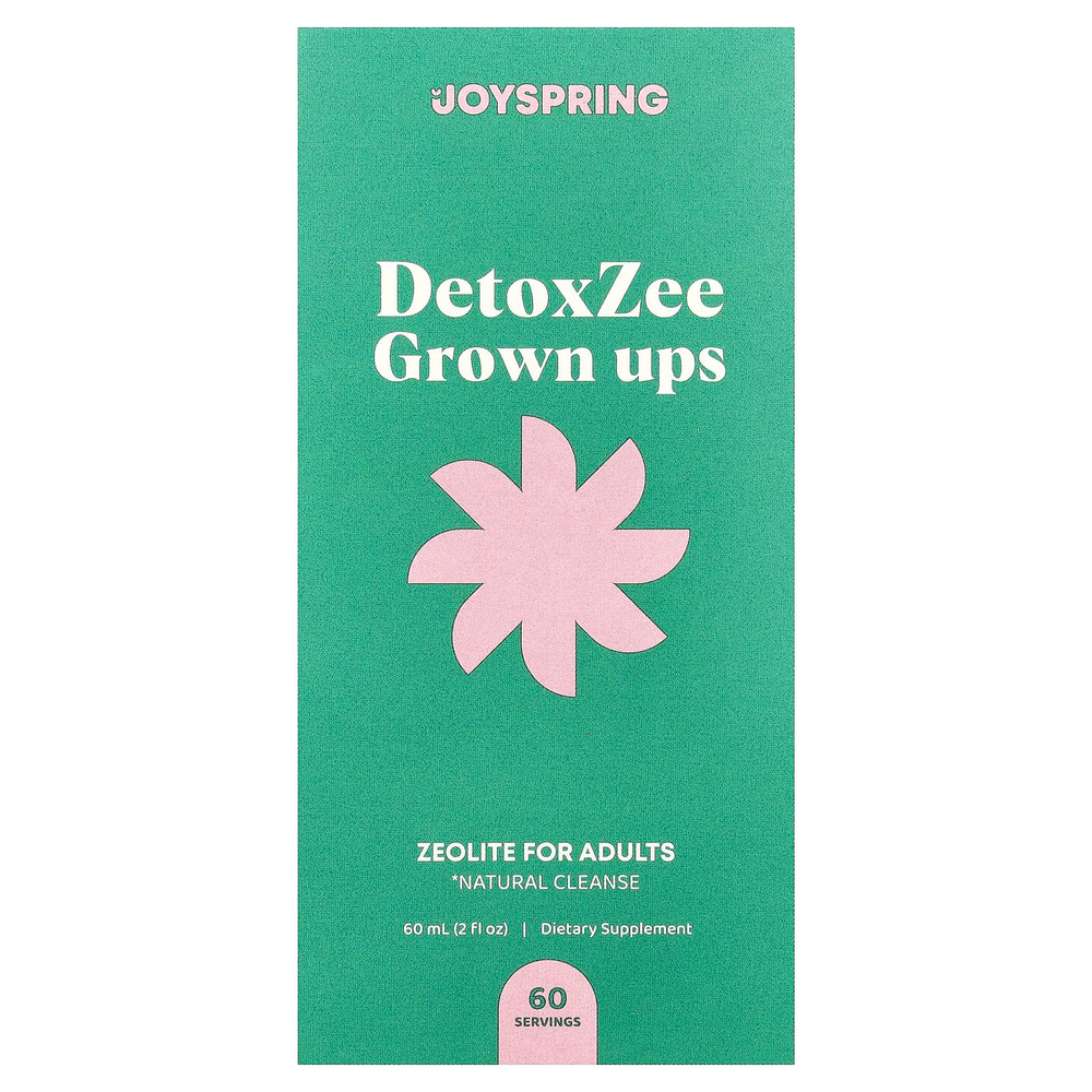 JoySpring, DetoxZee Grown Ups, цеолит для взрослых, 60 мл (2 жидк. унции)