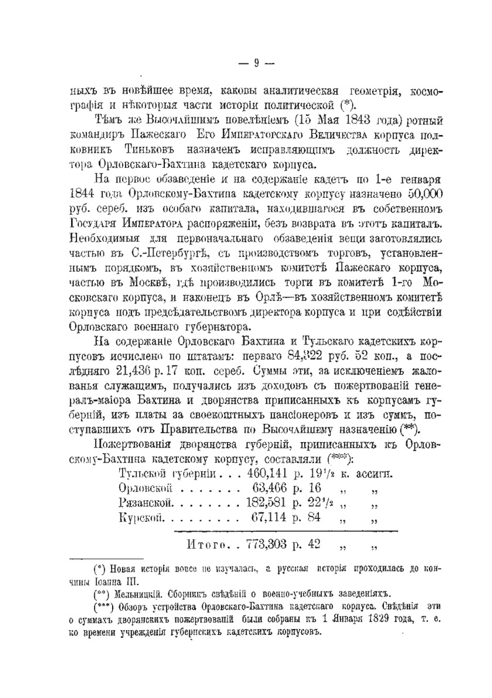 Краткий исторический очерк Орловского-Бахтина кадетского корпуса | Нет автора