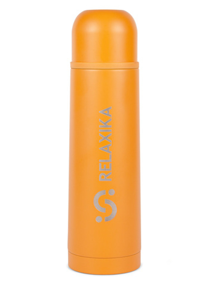 Термос Relaxika 101 (0,5 литра), желтый (стикерпак "Морской")