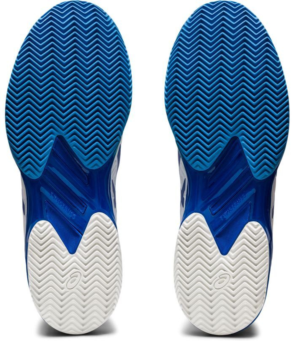 Мужские кроссовки теннисные Asics Solution Speed FF 2 Clay - white/tuna blue