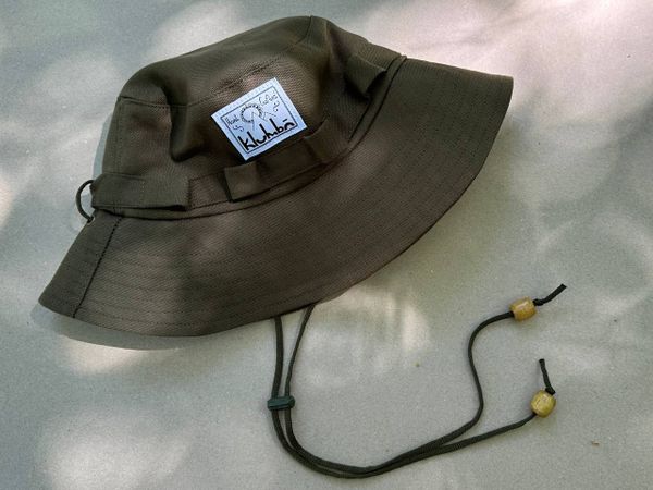 Панама Boonie Hat Ручной работы с петлями Темно-зеленая - фото 1