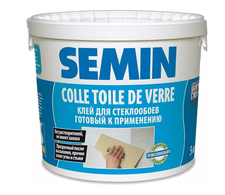 Клей SEMIN COLLE DE VERRE ГОТОВЫЙ для стеклохолста 10кг
