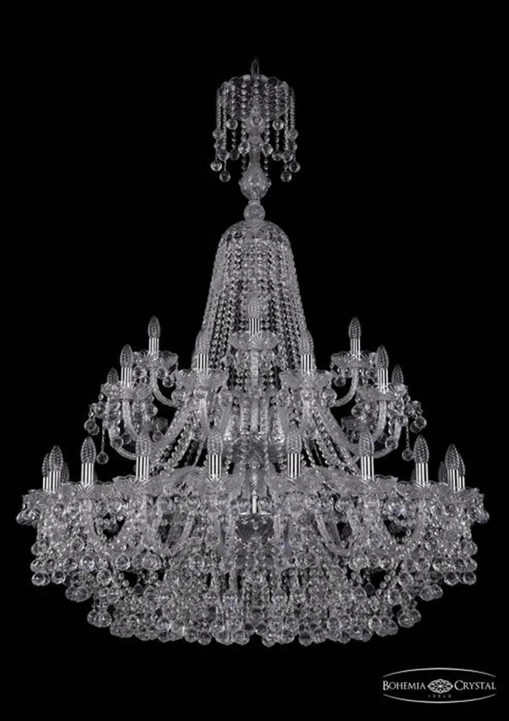 Подвесная люстра Bohemia Ivele 1409/20+10+5/400/XL-152/2d/Ni