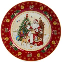 ТАРЕЛКА ОБЕДЕННАЯ LEFARD "ДЕД МОРОЗ" 27 СМ КРАСНАЯ (КОР=18ШТ.)