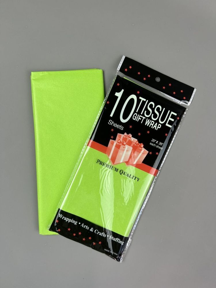 Тишью 50*66см (10л) САЛАТОВЫЙ