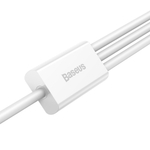 Кабель Baseus Superior Series Fast Charging Data Cable USB to M+L+C 3.5A 1.5m - White