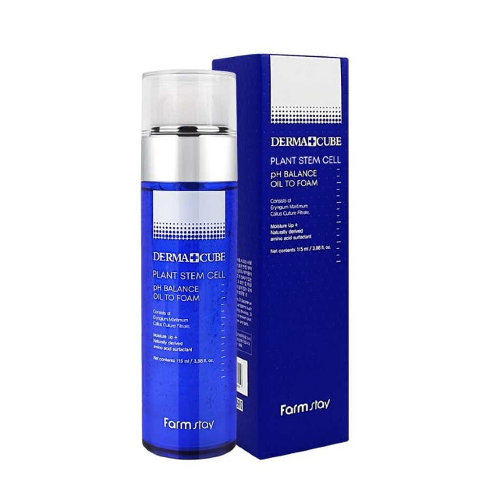 Farm Stay DERMA CUBE Plant Stem Cell pH Balance Oil To Foam гидрофильное масло–пенка с фитостволовыми клетками морского укропа