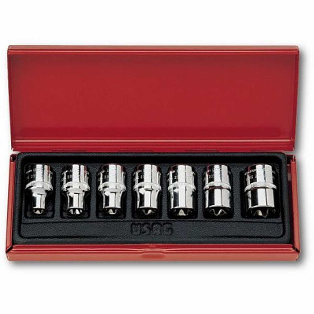 235 1/2 NTX/S7 Набор из 7-ми головок Torx E10-E24., в ящике, USAG (Италия)