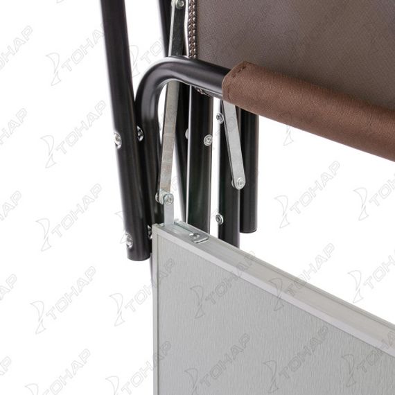 Кресло директорское с отк.стол. труба d22 коричнев (T-PR-DC-95100T-BN) PREMIER fishing (пр-во Тонар)