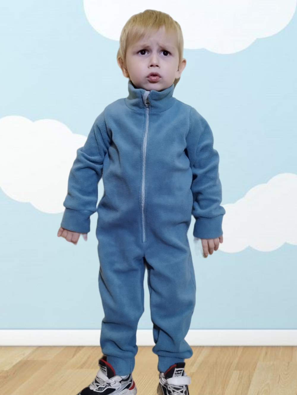 1141 Комбинезон детский флис джинс (60-116)