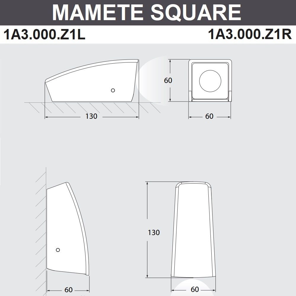 Фасадный светильник FUMAGALLI MAMETE SQUARE 1A3.000.000.WXZ1L