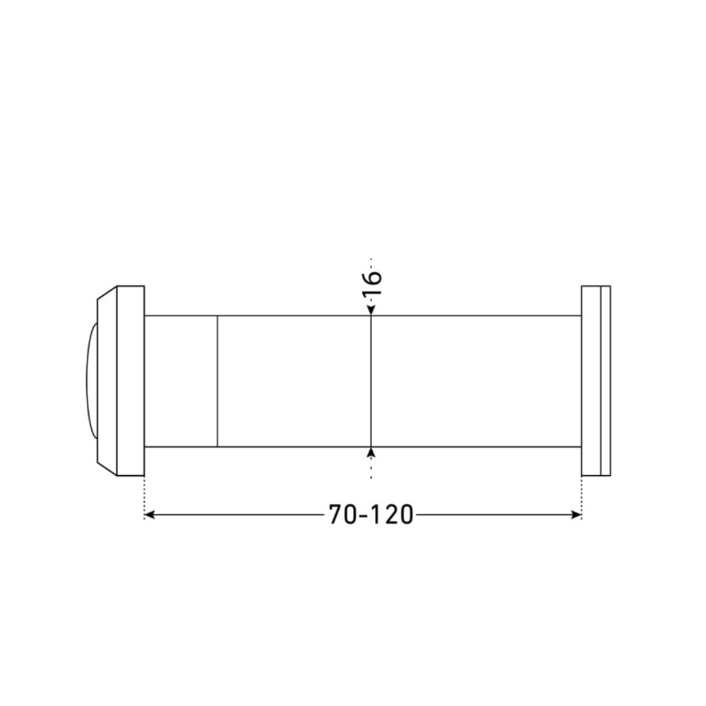 Глазок Аллюр ГДШ-5 d=16мм 70-120мм ст. бронза