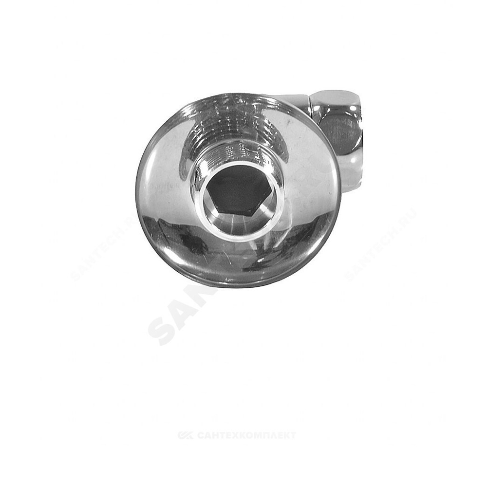 Соединитель для полотенцесушителя латунь Ду 20 3/4"x3/4" нак/гайка/НР угловой хром 0003-11 RCN