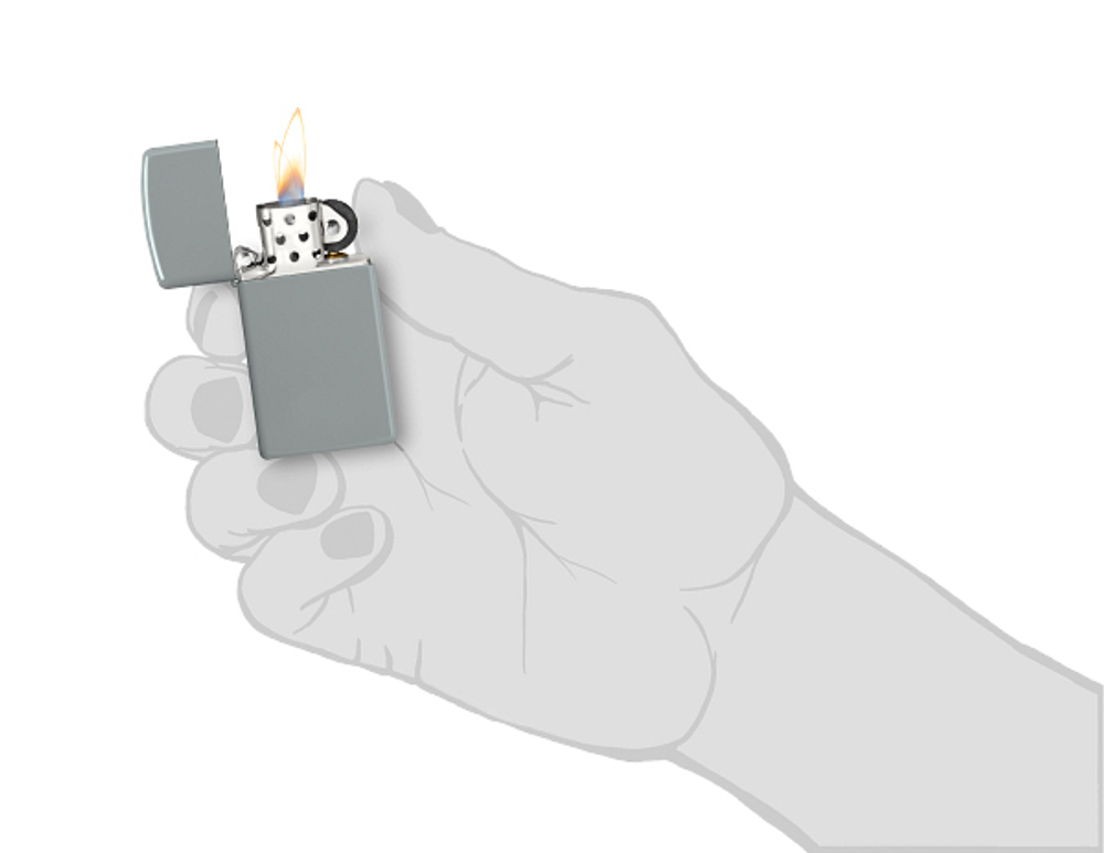 Зажигалка Slim® Flat Grey ZIPPO 49527