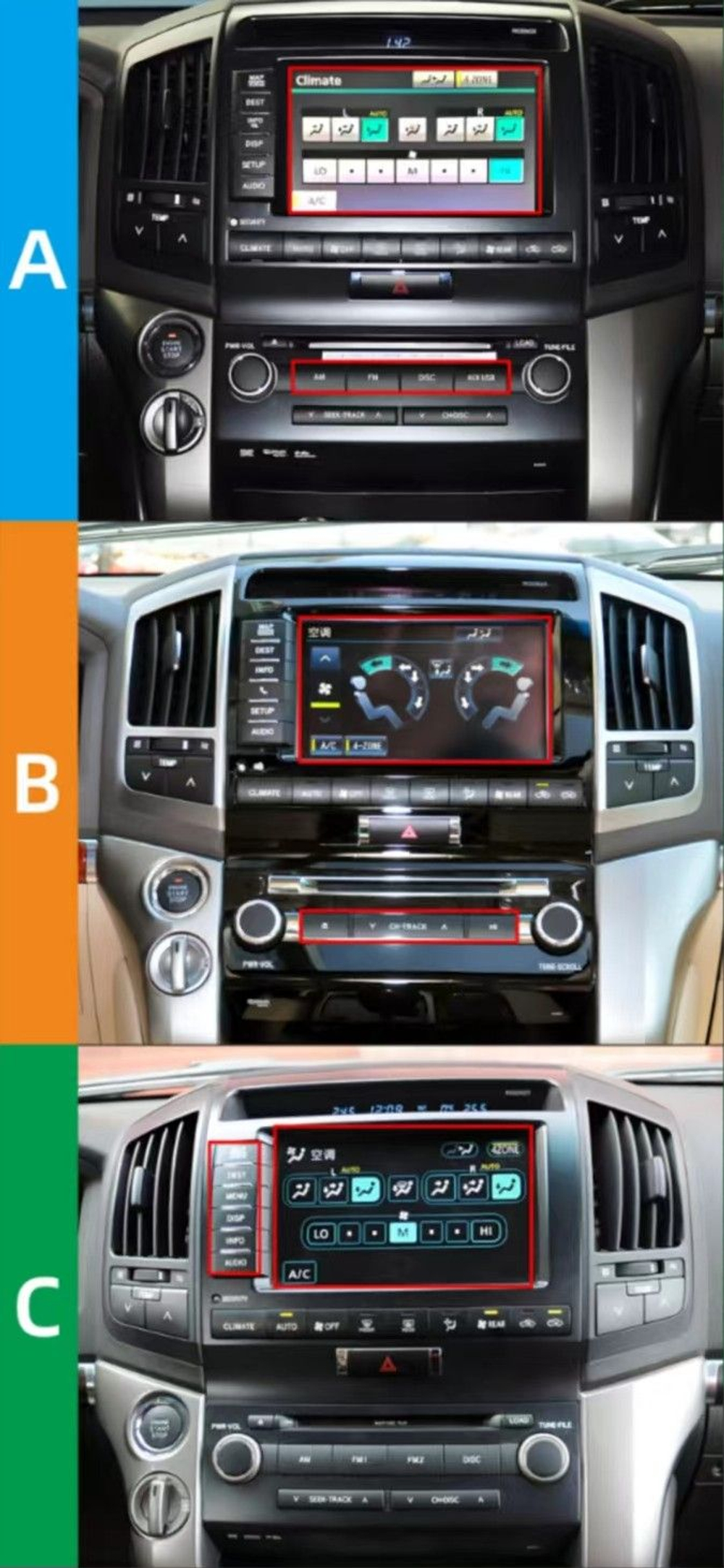 установочный комплект TOYOTA Land Cruiser 200 2007-2015 top, рамка + проводка KB-KP-1206FW-A