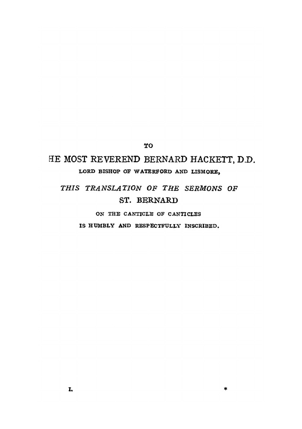 St. Bernard's sermons. On the Canticle of Canticles, Volume 1 | Bernard of Clairvaux
