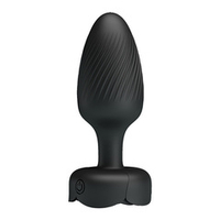 Анальная вибропробка 9,8см с мигающими огнями Pretty Love Osborn Butt Plug Multi Color Bottom Black BI-040183