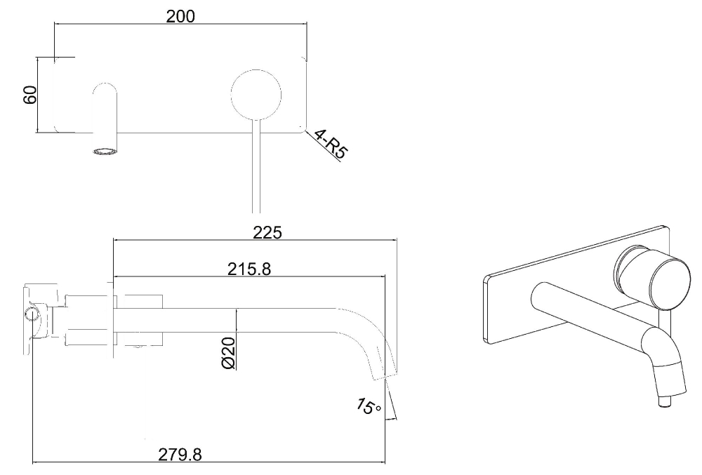 Смеситель для раковины Allen Brau Glotity 5.51004-00 Хром