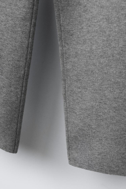 ZARA ТРИКОТАЖНЫЕ БРЮКИ WIDE LEG, МЯГКИЙ СЕРЫЙ