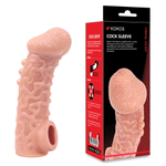Насадка на пенис Cock Sleeve телесная рельефная KOKOS CS-007-S