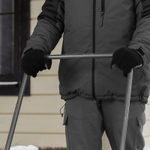 Движок для уборки снега оцинкованный, 735x385x1120 мм, стальная рукоятка, Сибртех