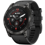 Умные часы Garmin Epix Pro (Gen 2) 51 мм Sapphire Edition титан DLC Carbon Grey с черным ремешком