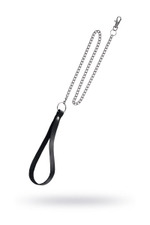 Поводок с карабином для ошейника (Цвет: серебристый с черным)