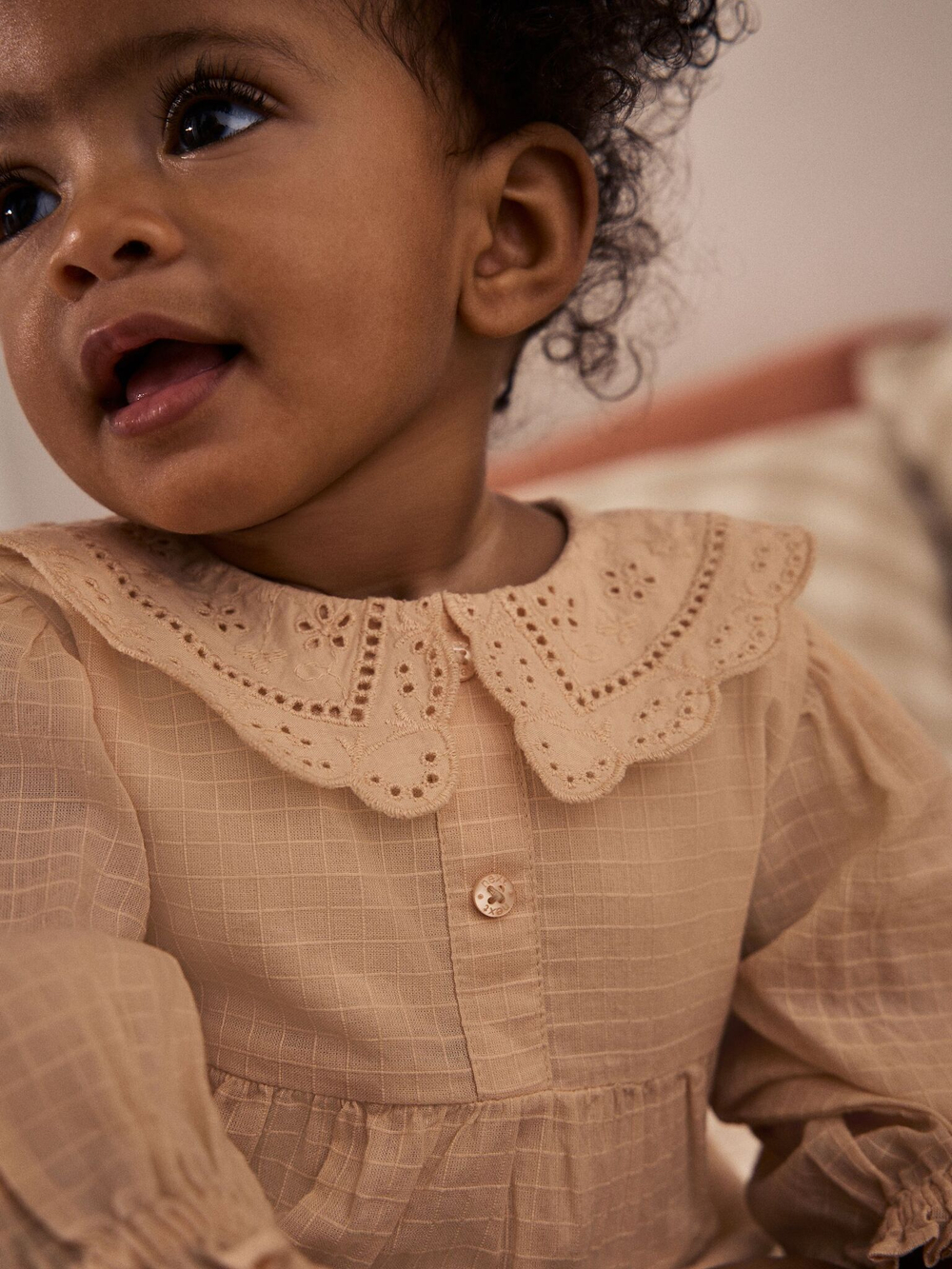 Боди с длинным рукавом для девочки Next AA8-201, Персиковый